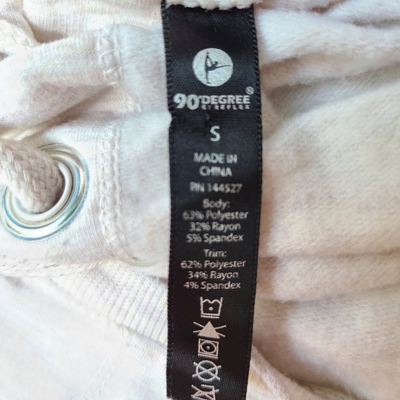 90 Degrees Over-sized Sweatshirt with Lace-up Back, Size Small - Picture 5 of 5